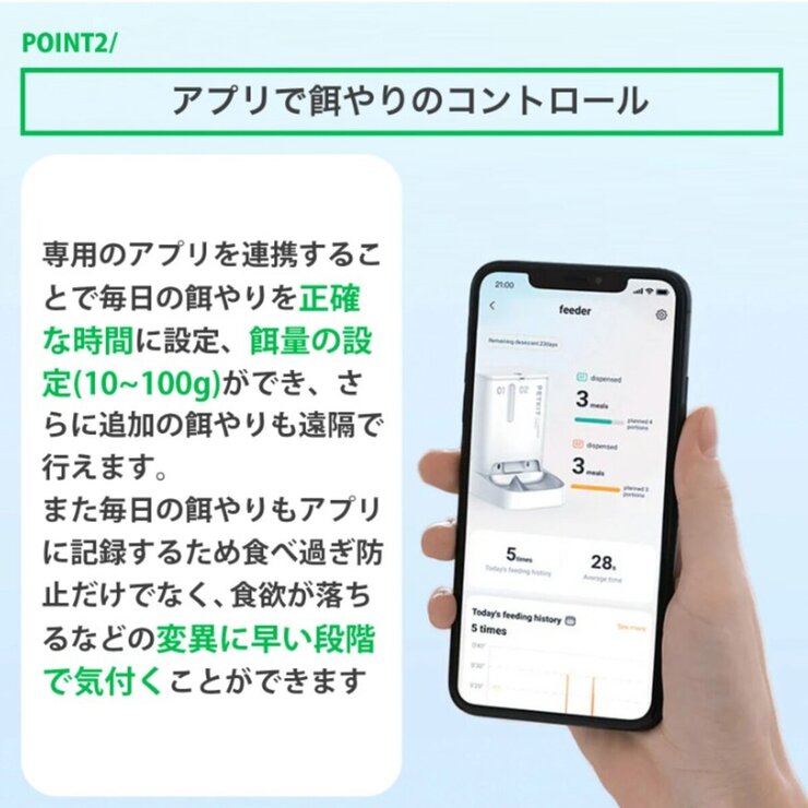 PETKIT ペットカメラ付自動給餌器 アプリ連携 5L P591