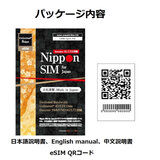 Nippon SIM for Japan eSIM 無制限/8日2GB/国内用/DHA-SIM-186