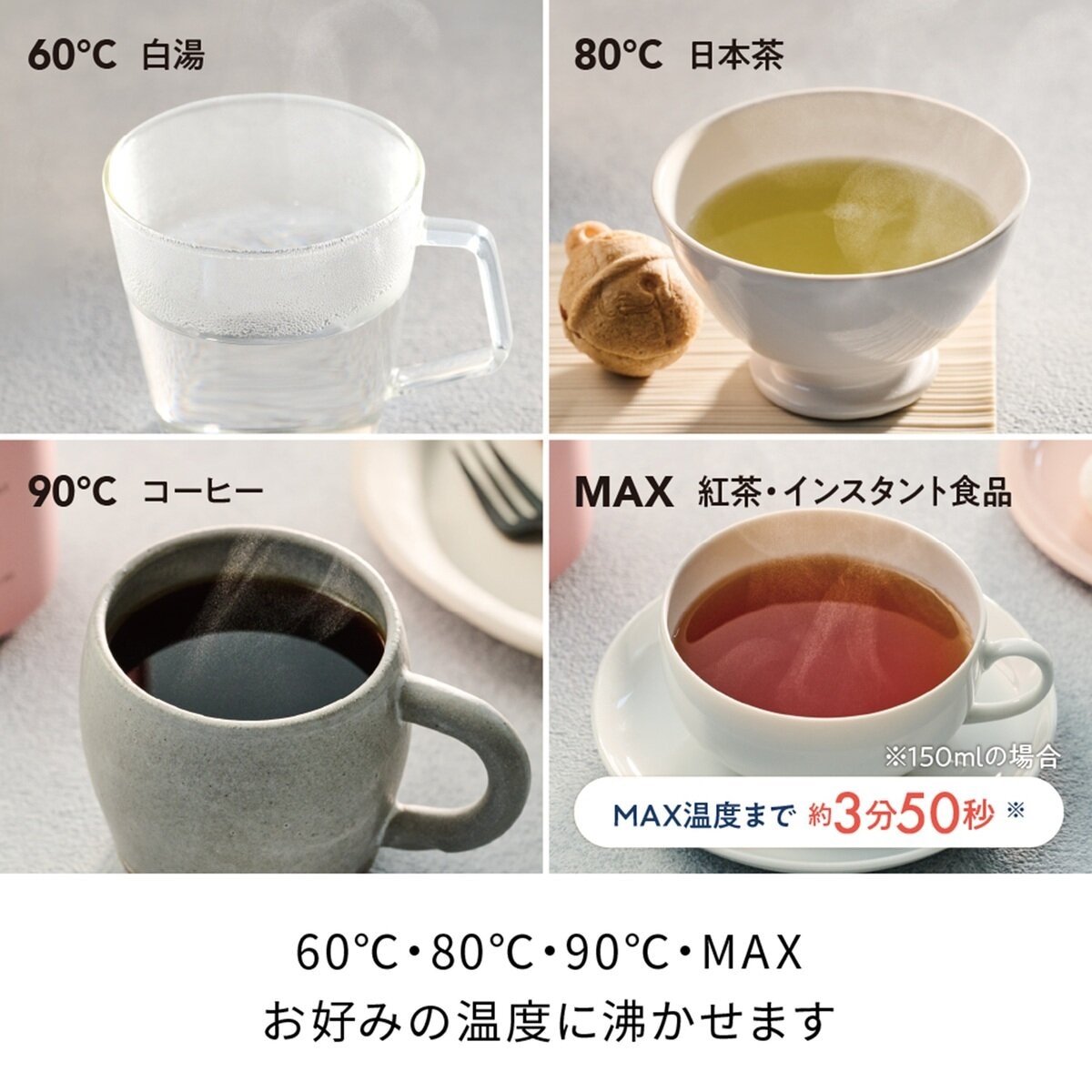 レコルト スマートケトル スリム 0.33L 2本セット REK-1(W&GY)