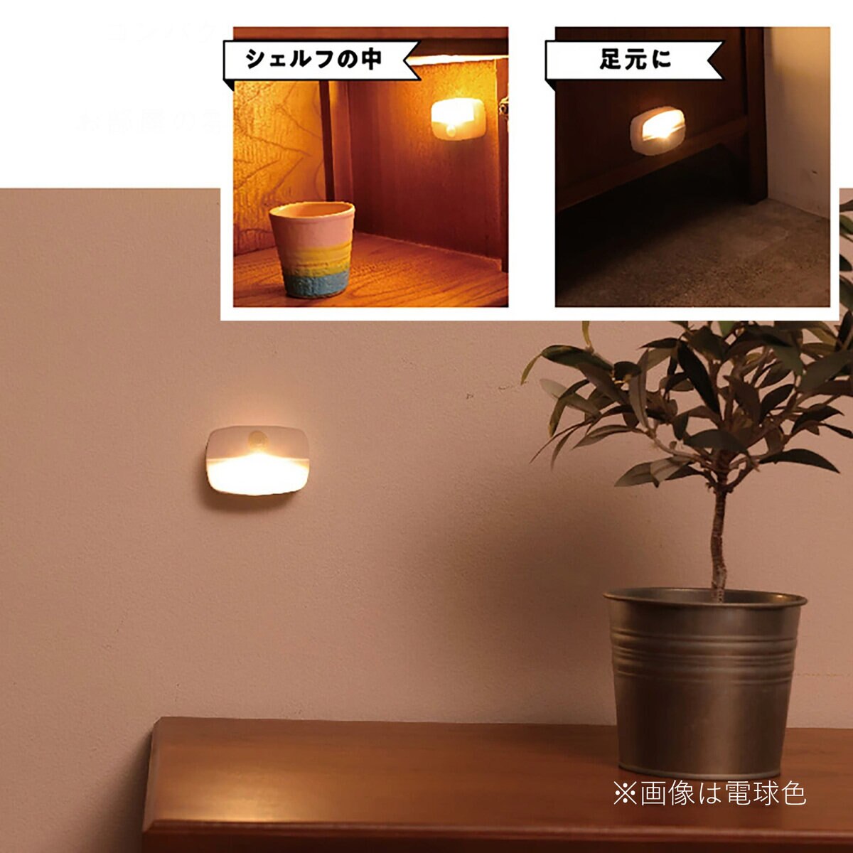 7Life 壁付け人感センサー ライト昼白色