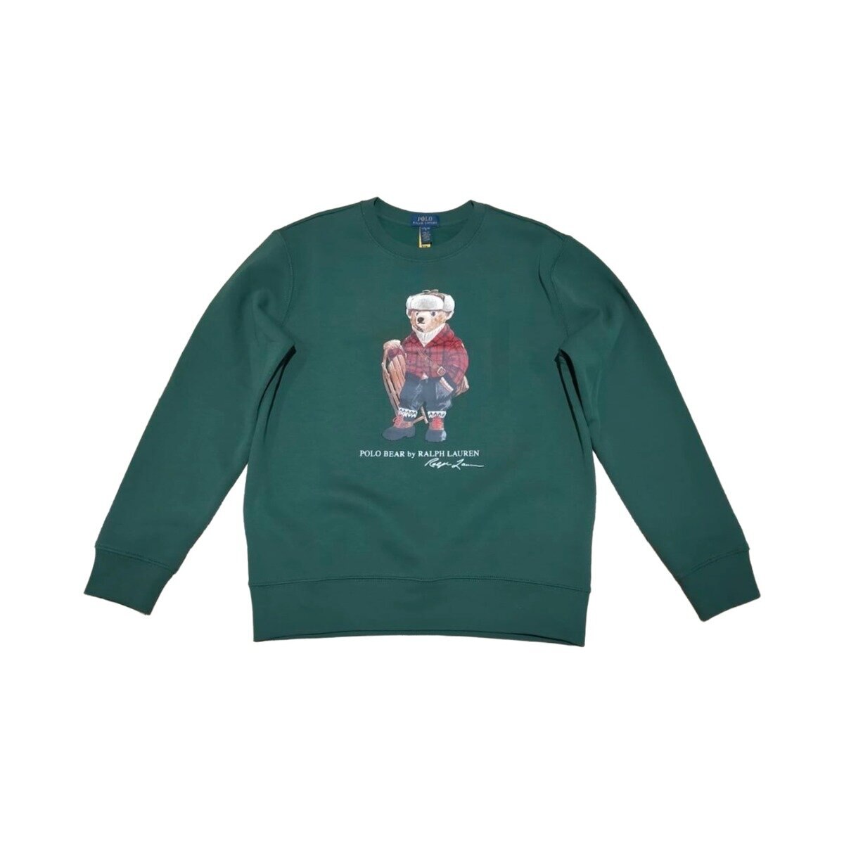 ポロ ラルフローレン キッズ ベア スウェットシャツ グリーン L