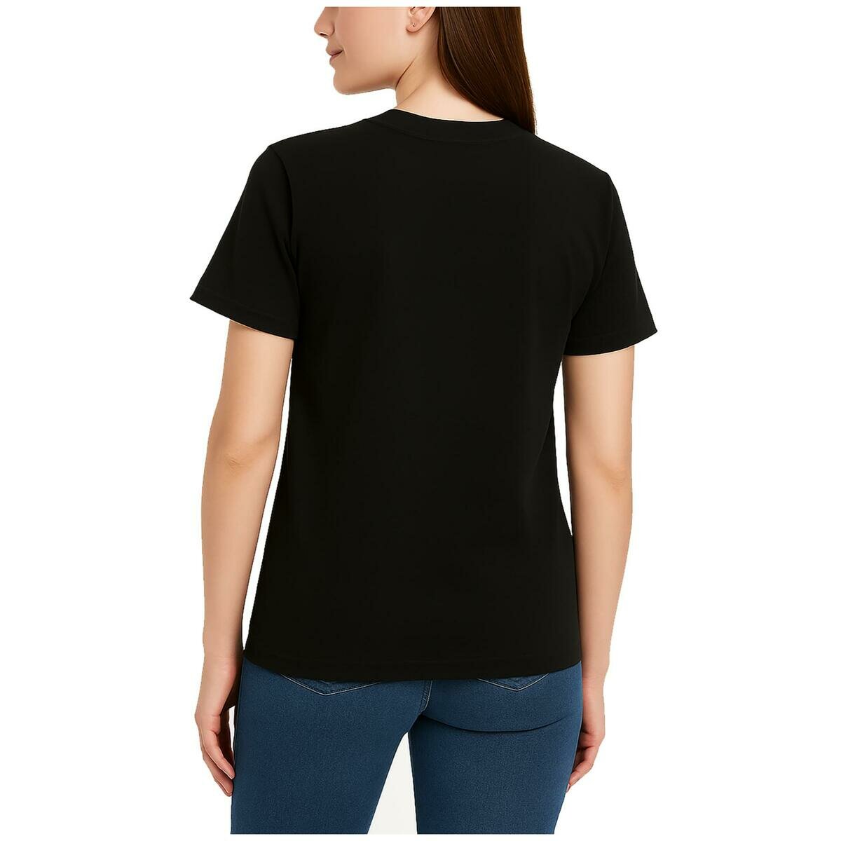 スマイリー ワールド レディース 半袖 Tシャツ ブラック M