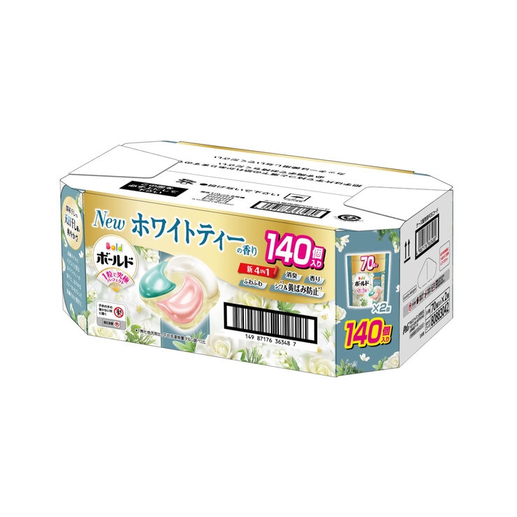 ボールド 洗濯洗剤 ジェルボール 4in1 ホワイトティー&フローラルの香り 詰め替え70個 x 2パック ボールド 洗濯洗剤 ジェルボール 4in1 ホワイトティー&フローラルの香り 詰め替え70個 x 2パック