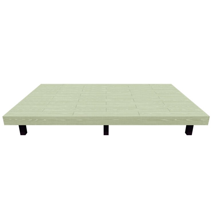 MINO 彩木 ガーデンデッキ セット W3068 x D1829 mm　フレッシュグリーン　高さ500～600mm