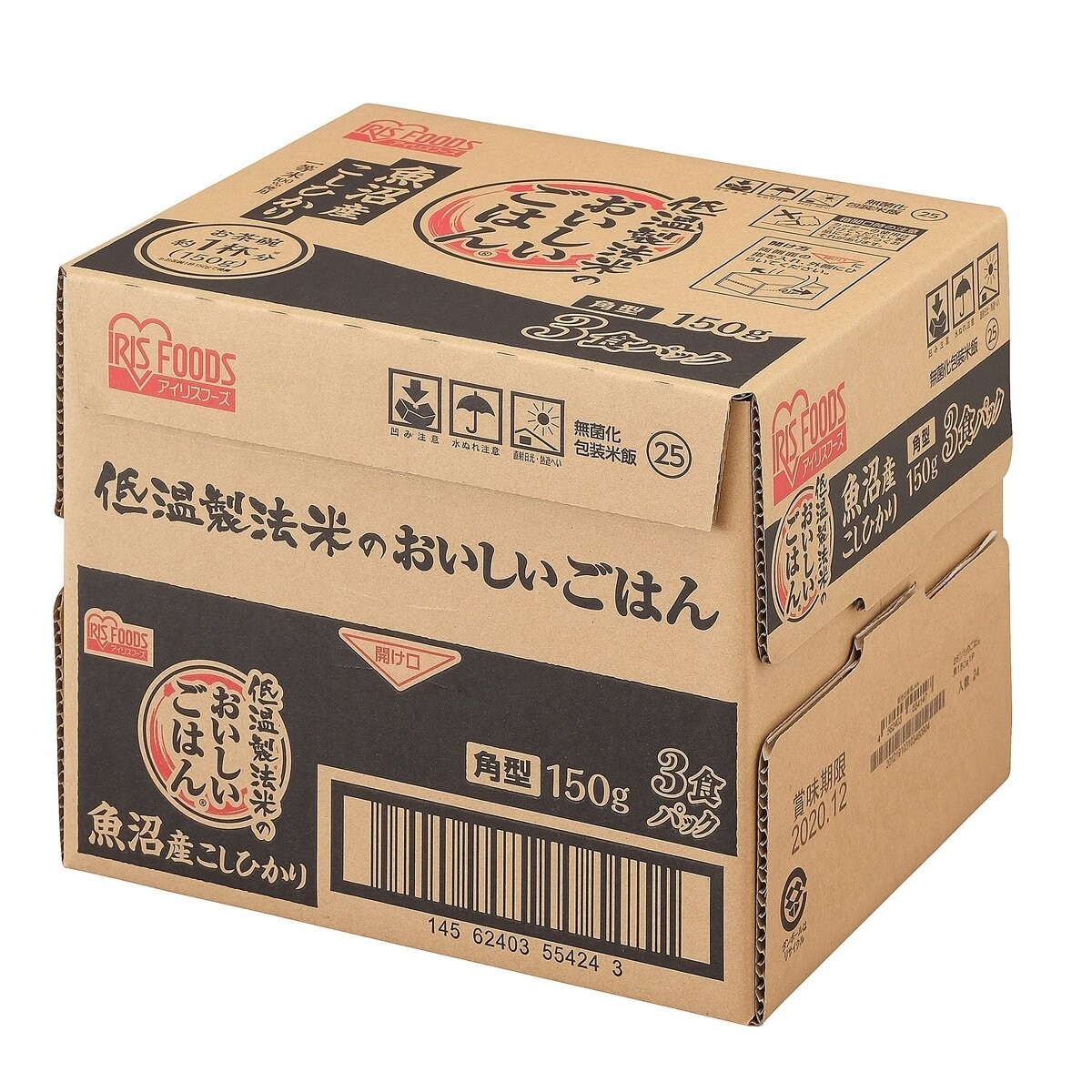 パックライス　魚沼産コシヒカリ　Costco　150g　24食　x　低温製法米　Japan