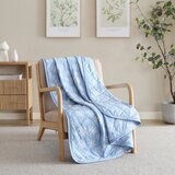 サットンプレイスコレクション リバーシブル 冷感ブランケット シングルサイズ 152cm x 203cm ブルー