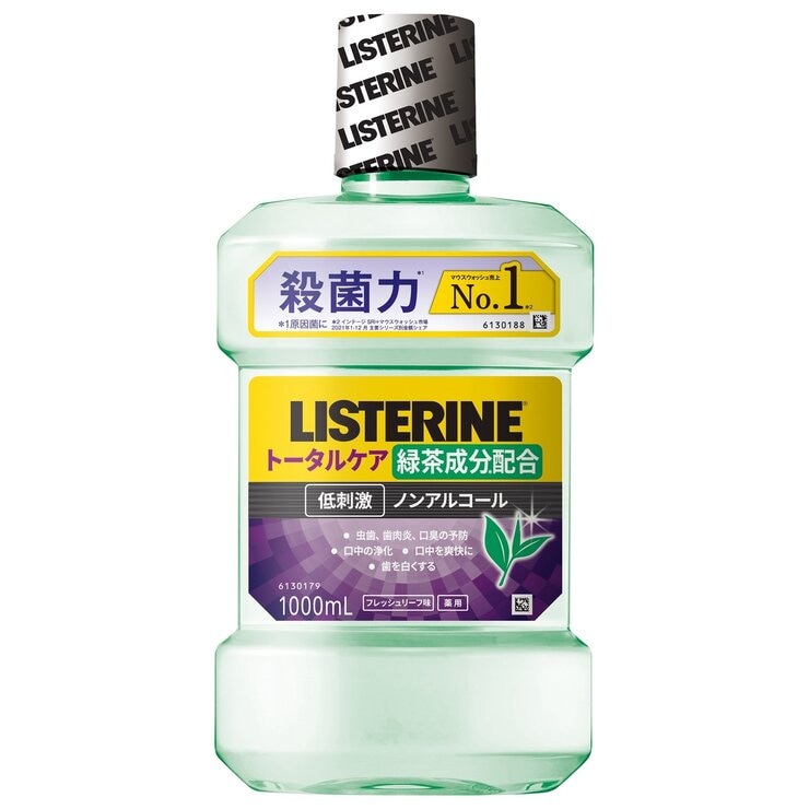 リステリン トータルケア グリーンティ(緑茶) ノンアルコール 1L x 3本セット リステリン トータルケア グリーンティ(緑茶) ノンアルコール 1L x 3本セット