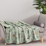 スヌーピー 大判ひざ掛け 152cm x 177cm グリーン