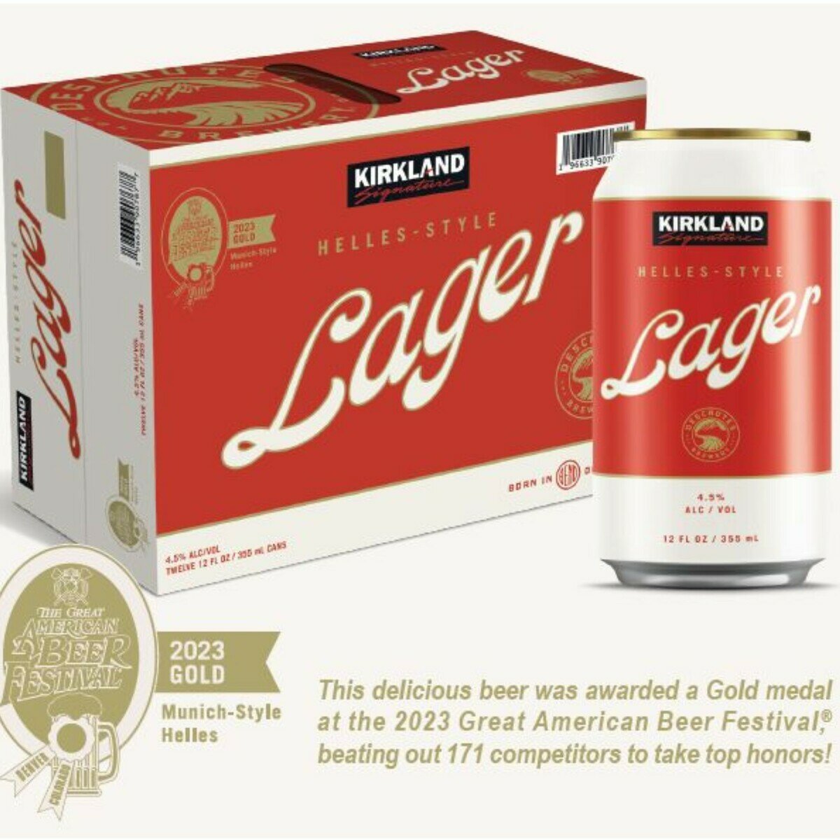 カークランドシグネチャー ヘレス ラガービール 355 ml x 12缶