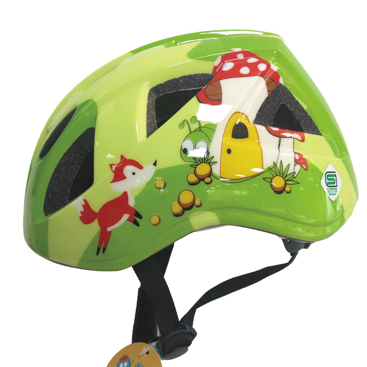 レブスポーツ 自転車用インモールドヘルメット 子供用 XS/S ズー/グリーン