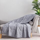 クーリング大判ひざ掛け 152cm x 177cm ヘザーグレー