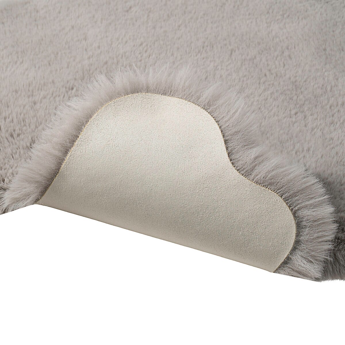 Mon Chateau フェイクファーラグ 60 x 99cm グレーソリッド