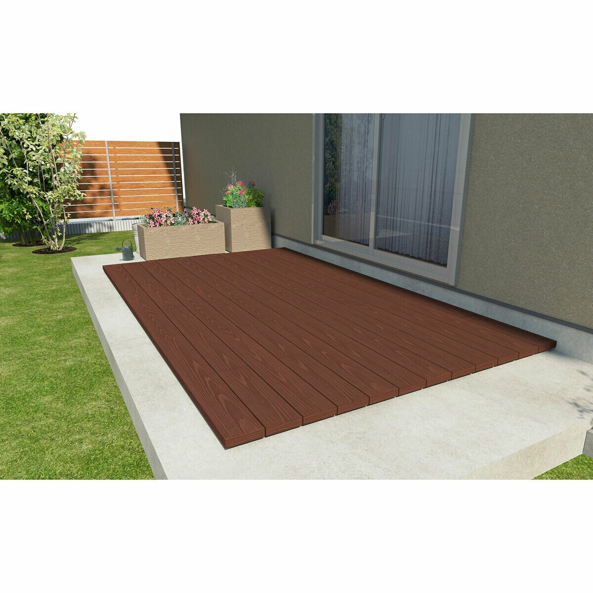 MINO　彩木デッキグラウンドGD　W2000xD900xH54mm ウォールナット WN