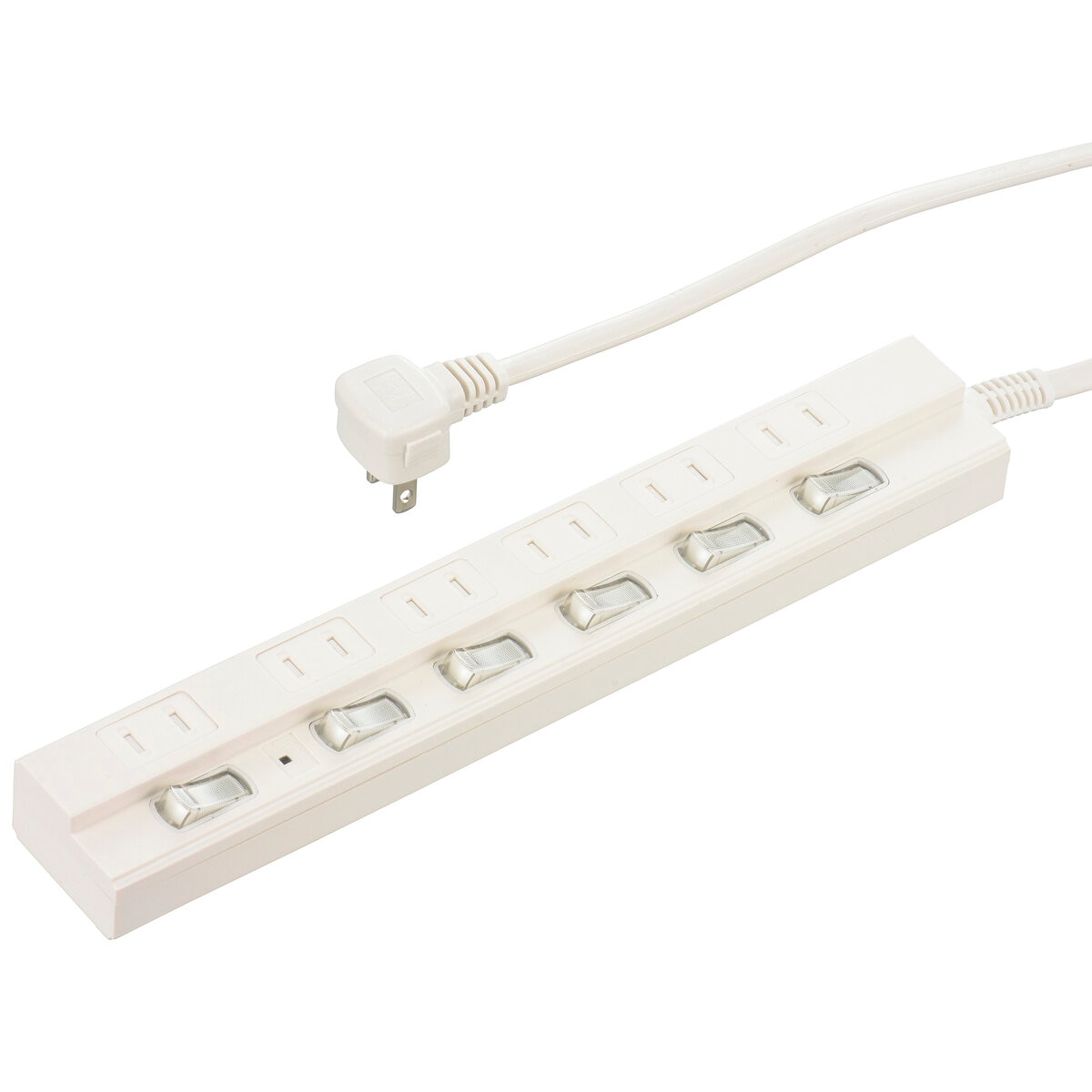 オーム電機 6口雷ガード付き節電タップ　2m HS-TPK62W-22