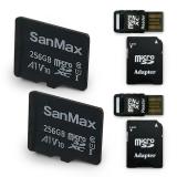 SanMax microSDXC カード 256GB V10 A1 3-IN-1 2個セット
