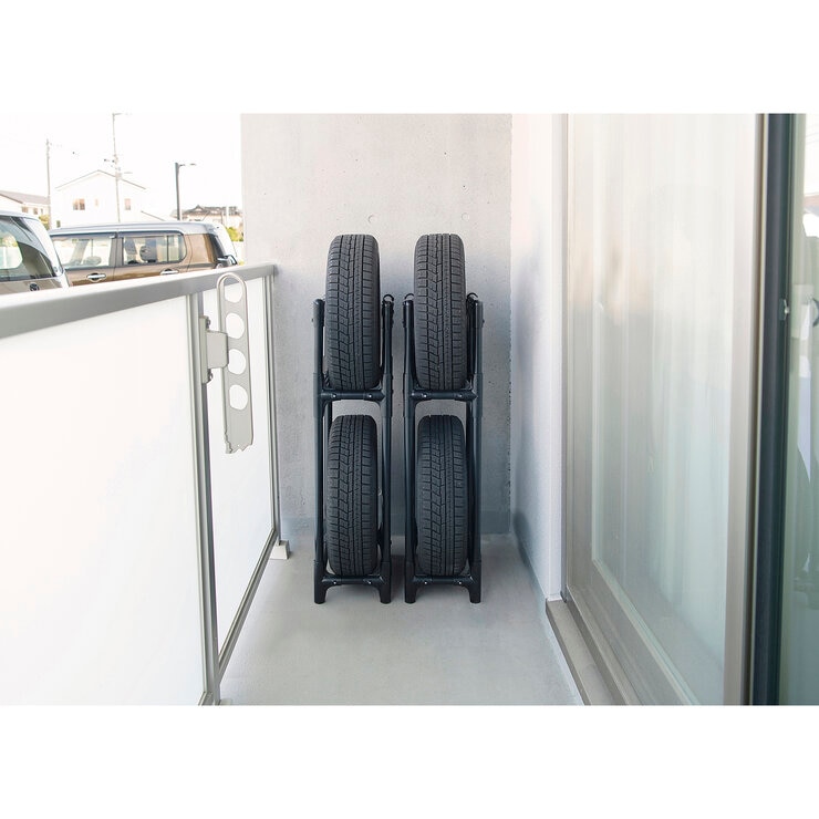 アイリスオーヤマ タイヤラック 省スペースタイプ 軽自動車用 STK-377