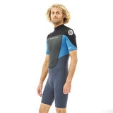 リップカール オメガ バックジップ ショートスリーブ ２mm 男性用 スプリングウェットスーツ 111MSP ブルー M