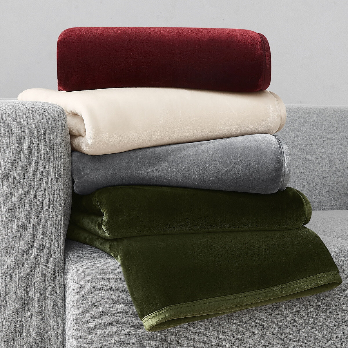 フランネル 大判ひざ掛け 152cm x 177cm