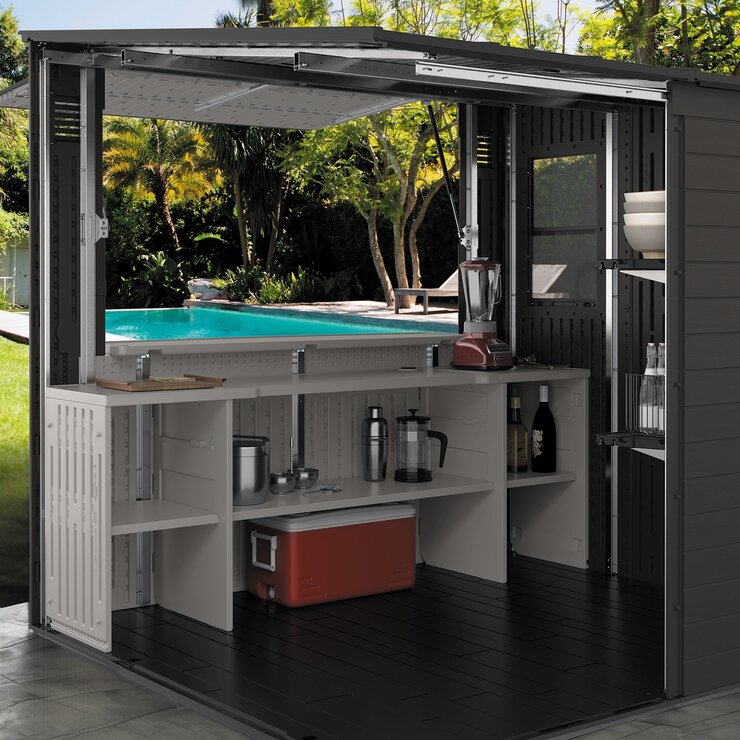 Suncast Cabana バーカウンター付き 屋外物置 Suncast Cabana バーカウンター付き 屋外物置