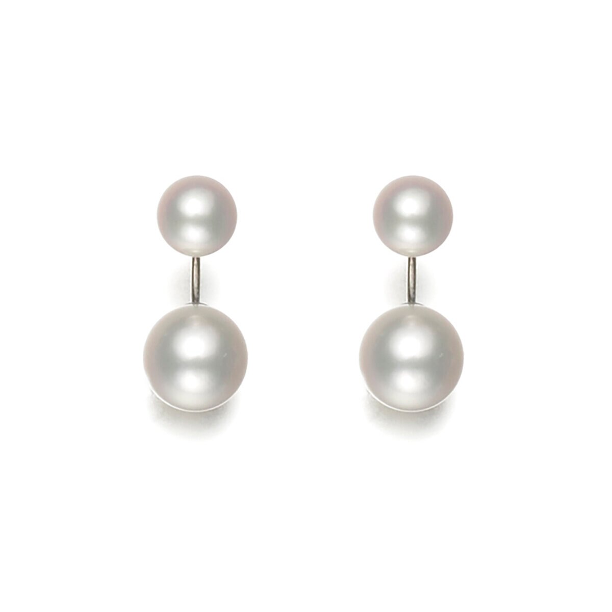 18K ホワイトゴールド あこやパール ピアス SHW0107-85