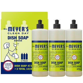 ミセス・マイヤーズ 食器用洗剤 レモンバーベナ 473ml x 3本 ミセス・マイヤーズ 食器用洗剤 レモンバーベナ 473ml x 3本
