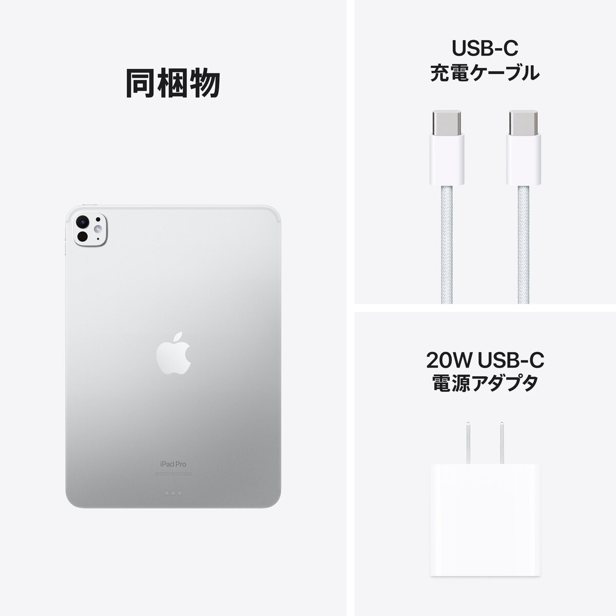 Apple iPad Pro 11インチ M4 WiFi 256GB 標準ガラス搭載 シルバー