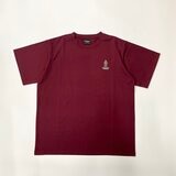 テディベア メンズ 半袖 Tシャツ バーガンディ XL