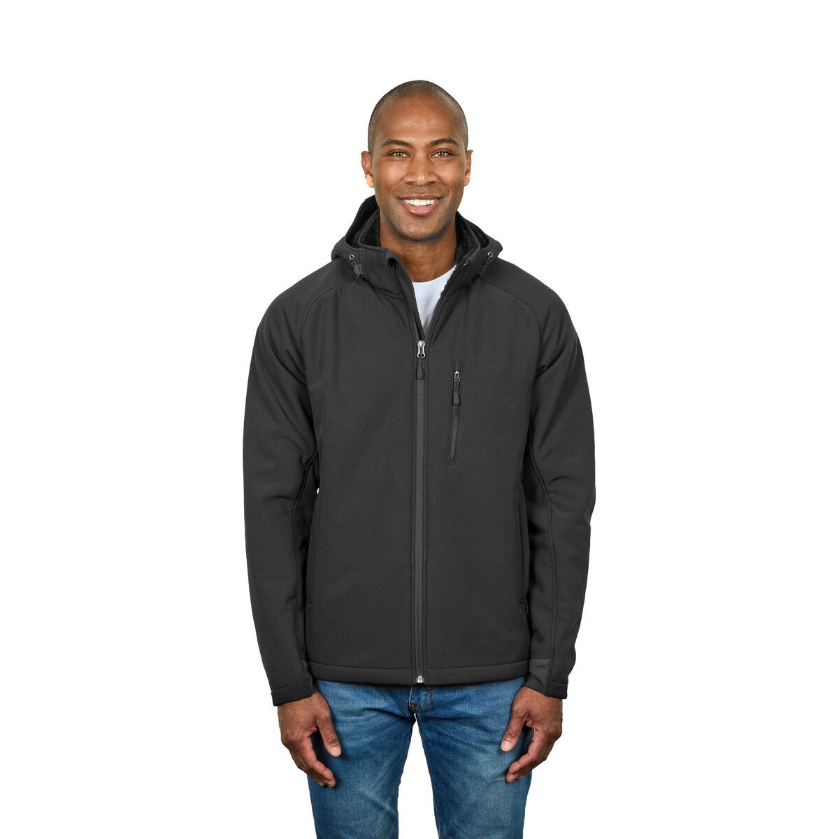 Kirkland Signature Men's Fleece-Lined Softshell Jacket with Hood
