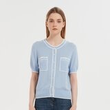 ジョリーエール 半袖カーディガン ベイビーブルー XL