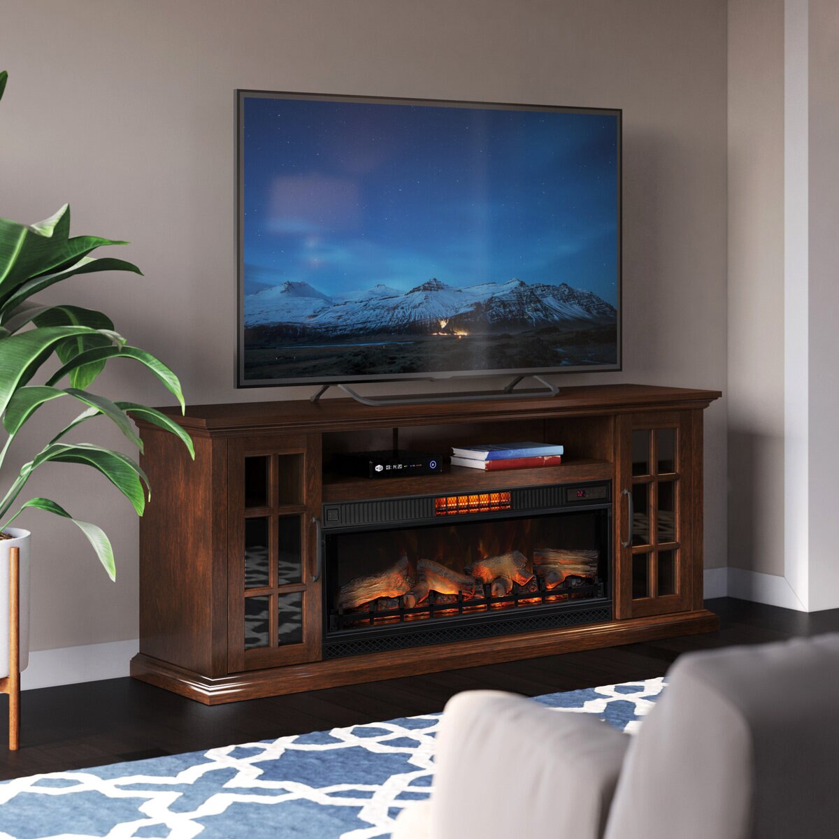 Tresanti 電気暖炉付きテレビ台 送風機能付き Costco Japan