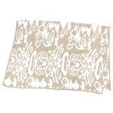 カシウエア ダマスク ブランケット 約132 x 177cm ウィート/クリーム