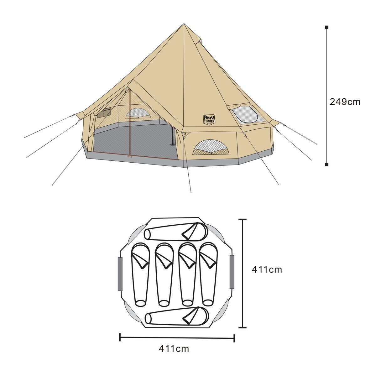 timber ridge テント　６人用