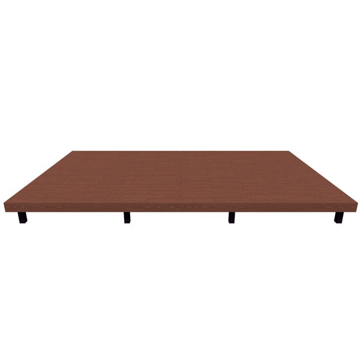 MINO 彩木 ガーデンデッキ セット W5068 x D3029 mm　ウォールナット　高さ500～600mm