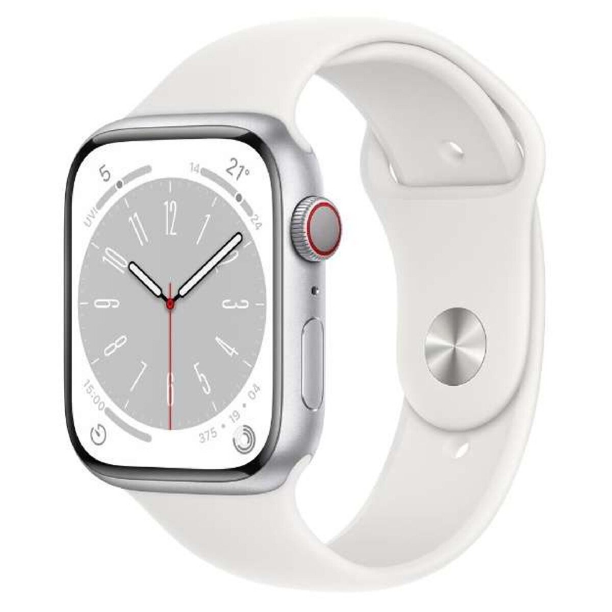 Apple Watch Series8 GPS+Cellular 45mm シルバーアルミニウムケースと ...