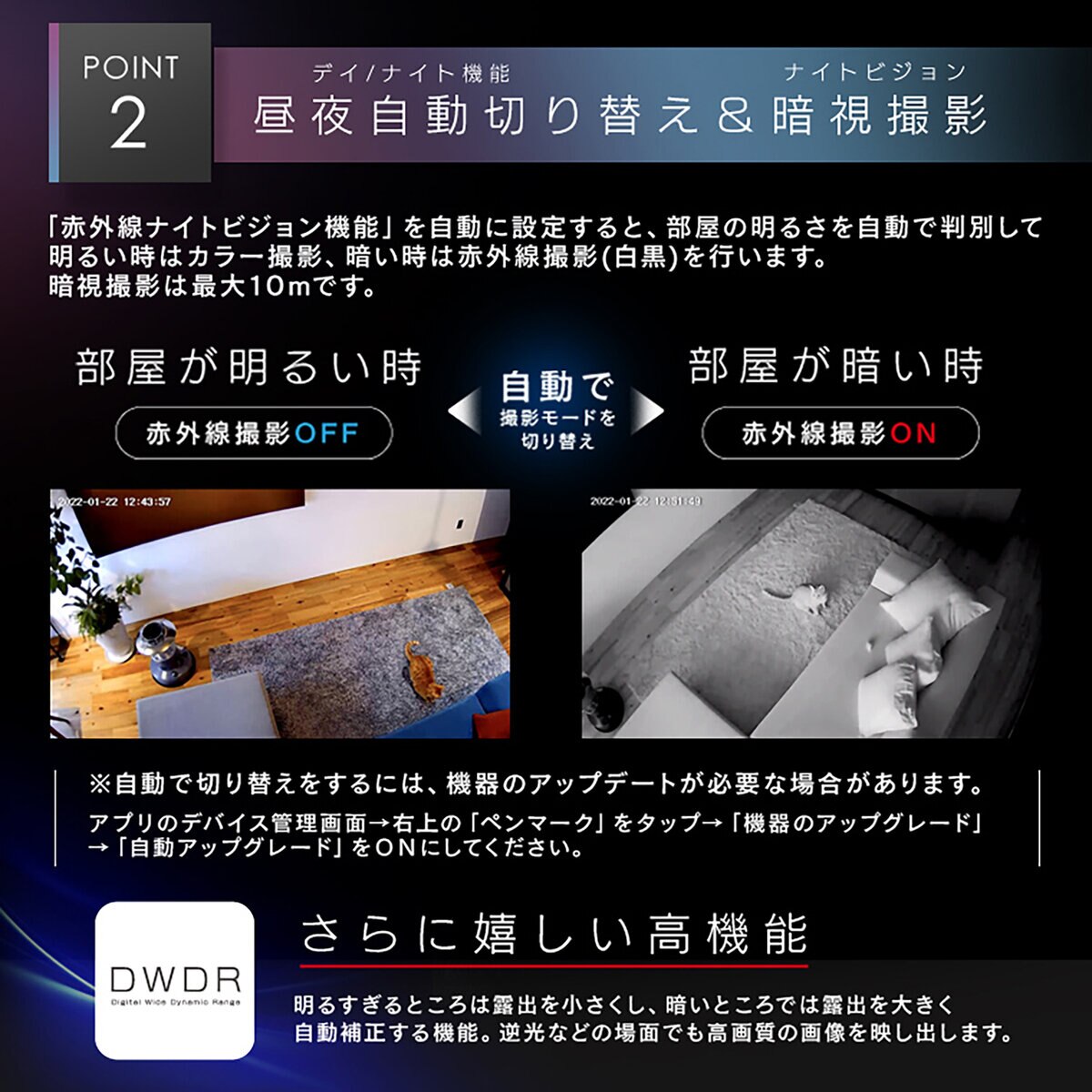 Edison Smart（エジソンスマート）見守りカメラキューブ ダクトレール変換プラグセット ブラックDWC-CUBEBK/ホワイトDWC-TT001WHT