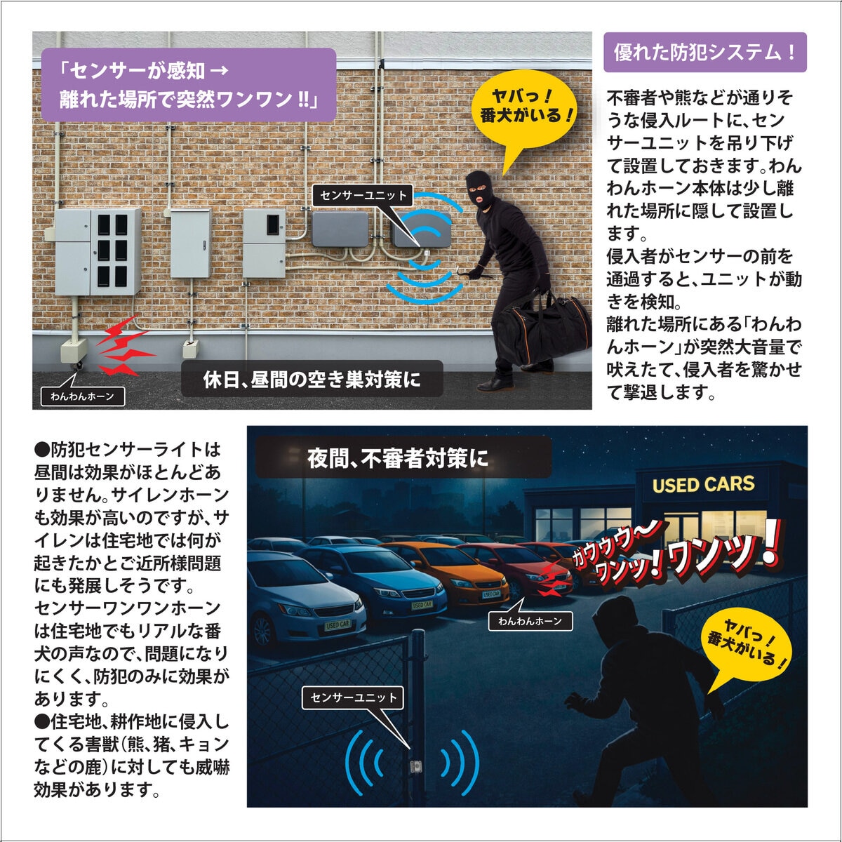 MTO 熊よけわんわんホーン 24時間センサー付& 3mケーブル 2本追加 DCC001-HOW24KS MTO 熊よけわんわんホーン 24時間センサー付& 3mケーブル 2本追加 DCC001-HOW24KS