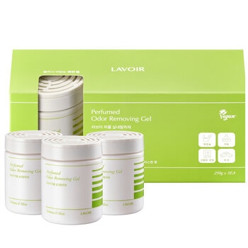 LAVOIR (ラヴァ) ジェル型室内消臭剤 バーベナ＆ミントの香り 3個