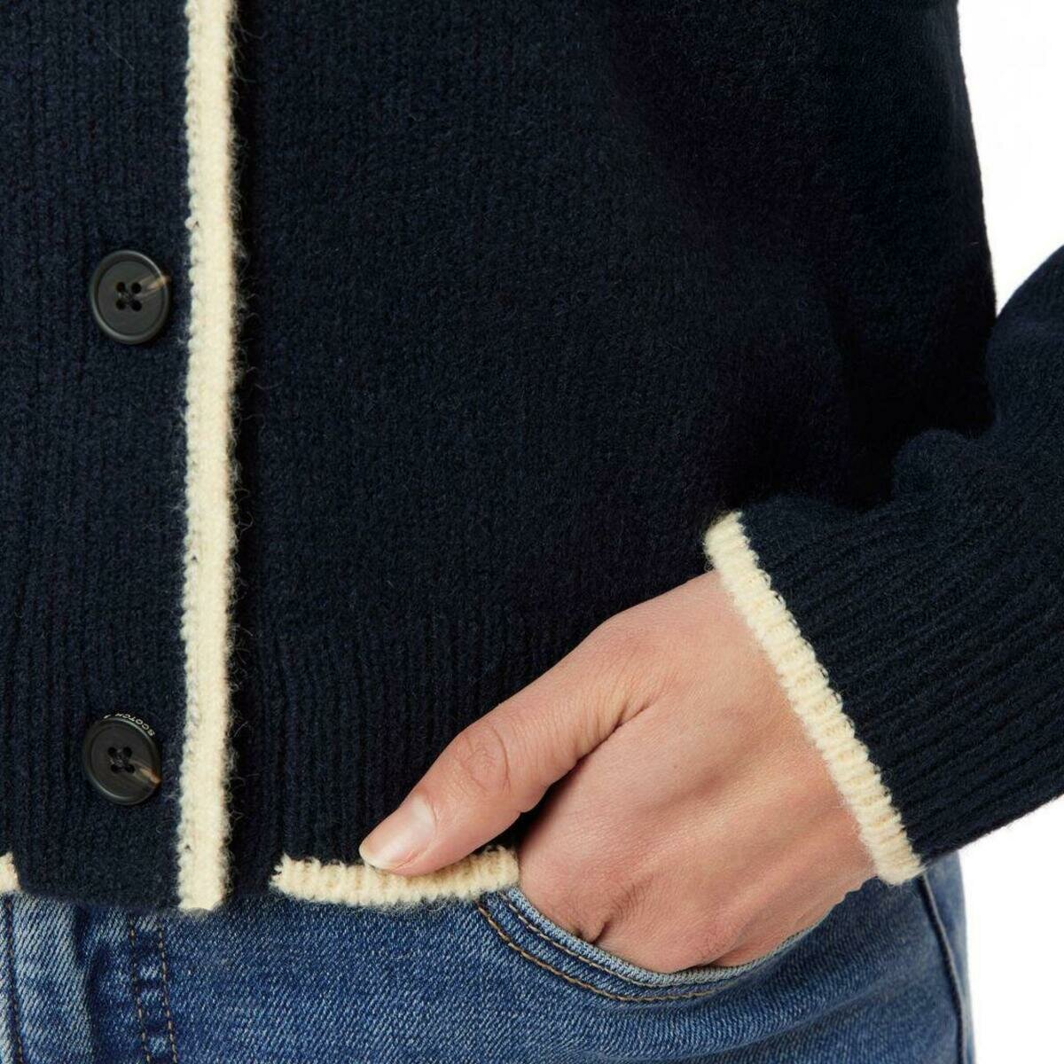 スコッチ & ソーダ レディース Vネック カーディガン ネイビー M