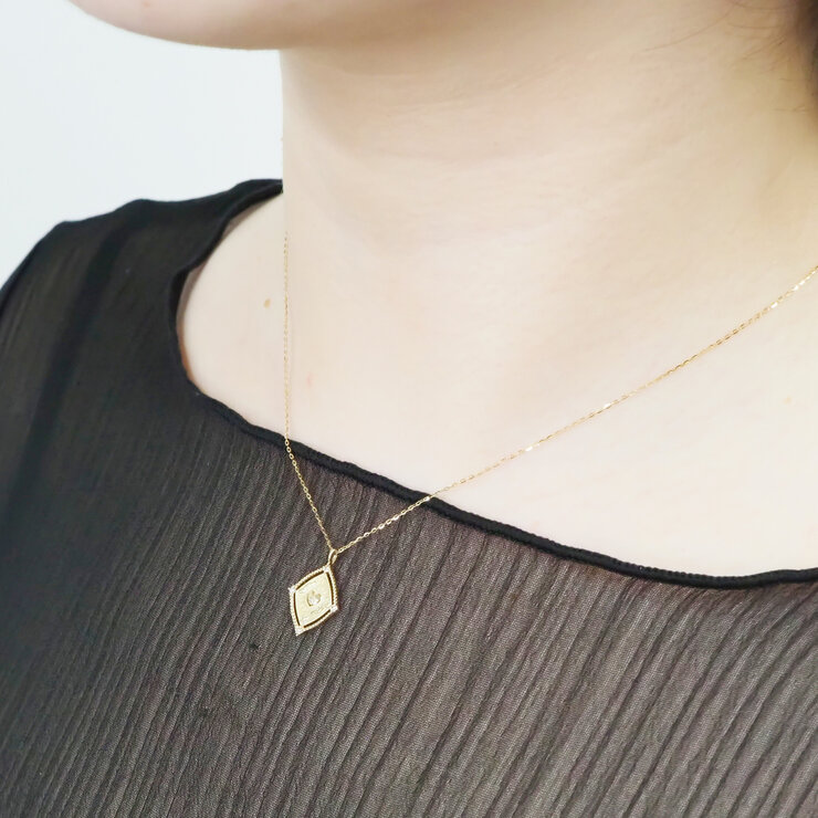 18K イエローゴールドタロットペンダント「 恋人」