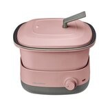 レコルト 卓上小型電気鍋 ポット デュオ キャレ グレイッシュピンク RPD-4(PK)