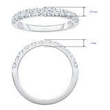 18K ホワイトゴールド 0.50カラット ダイヤモンド ハーフエタニティ リング