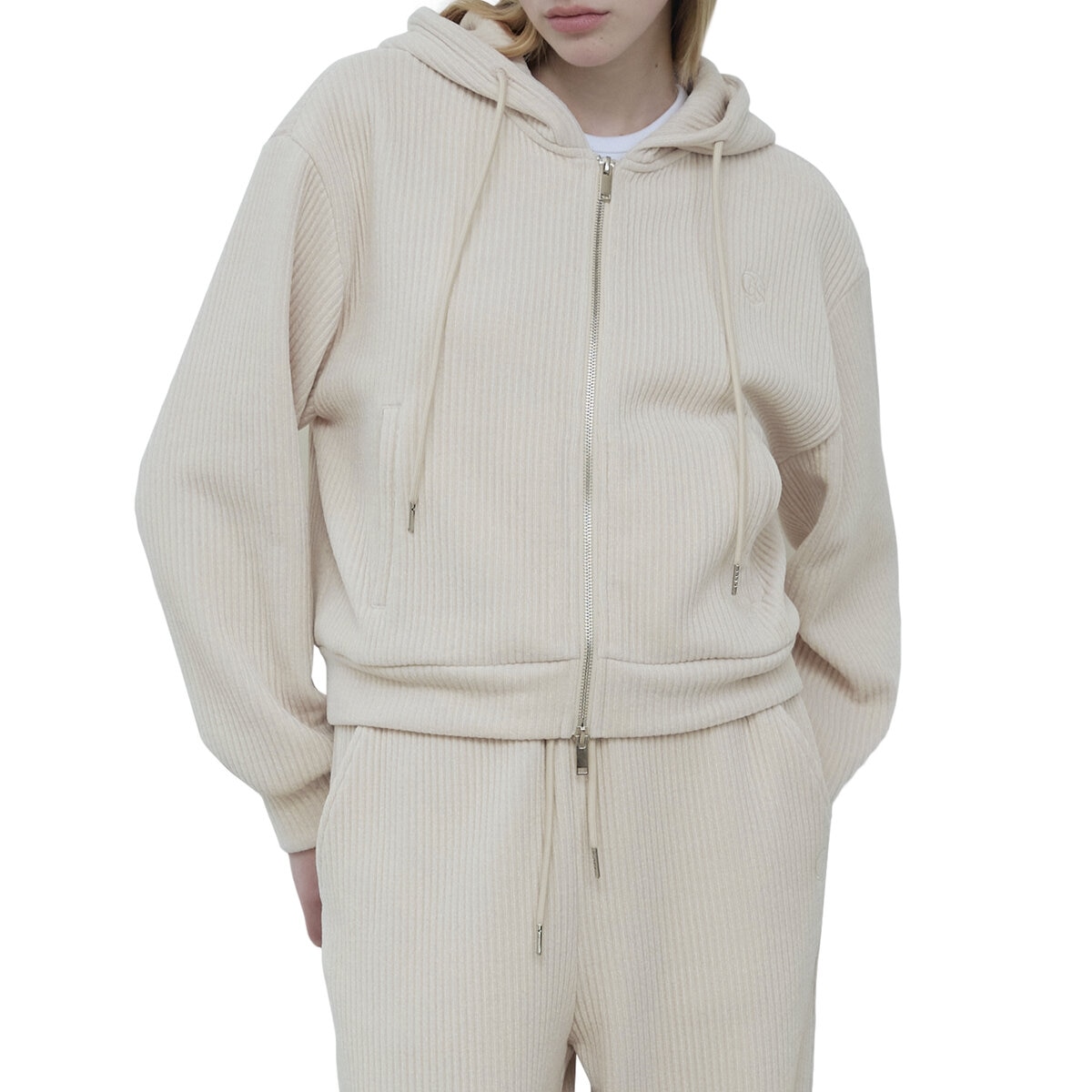 コーズコンバイン レディース コーデュロイパーカー アイボリー L コーズコンバイン レディース コーデュロイパーカー アイボリー L