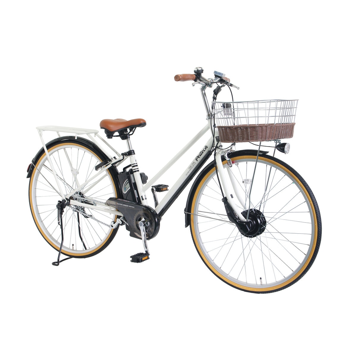 ペルテック 27インチ 電動アシスト自転車 TDA-704LP シングルギア ホワイト ペルテック 27インチ 電動アシスト自転車 TDA-704LP シングルギア ホワイト
