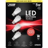 FEIT LED電球 40W E17口金 調光可能 電球色 4個