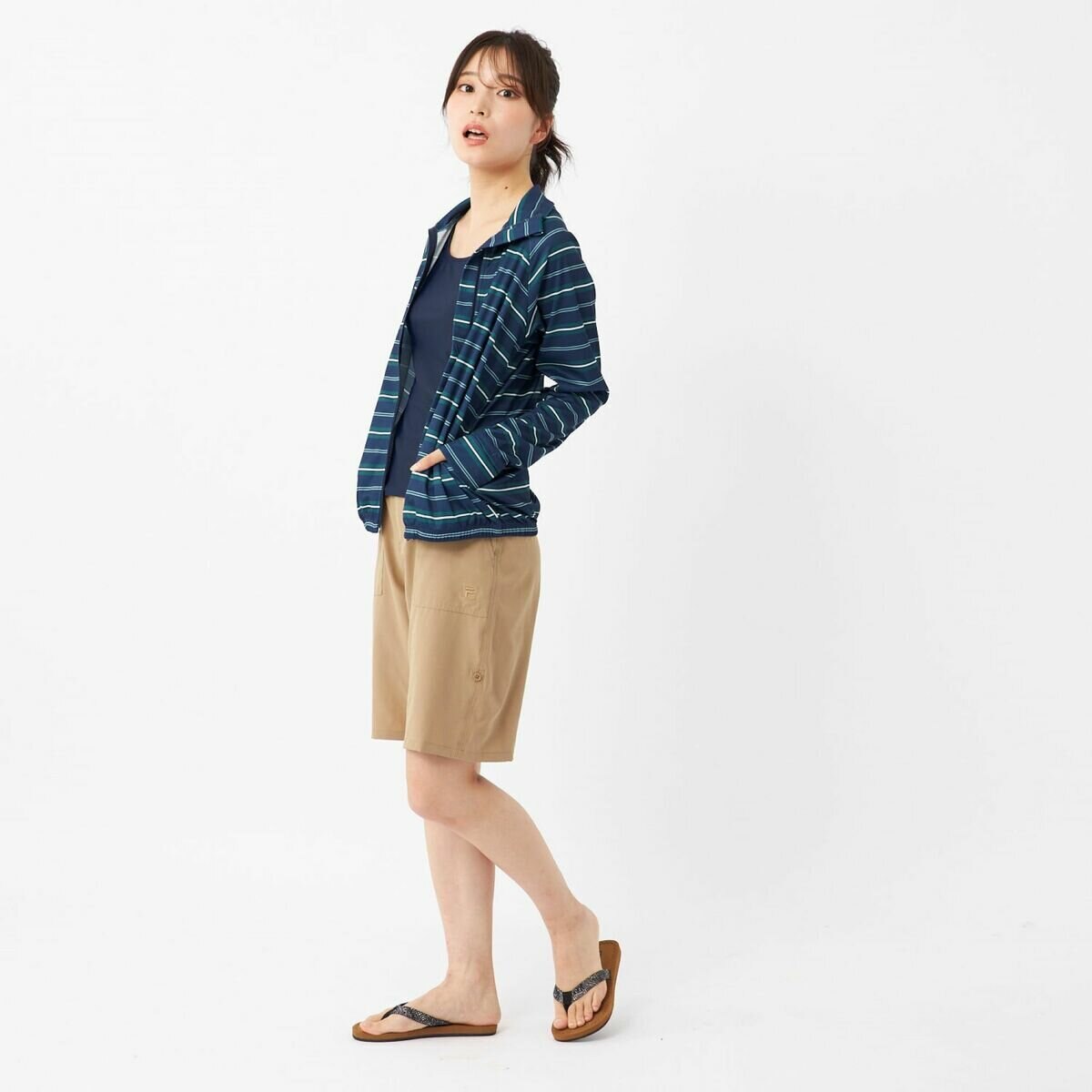 フィラ レディース 水着 4点セット ネイビー 11L