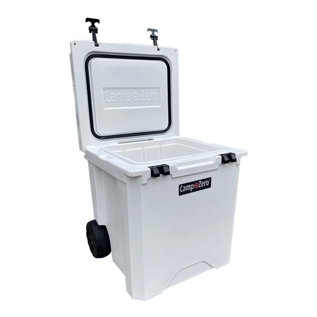 キャンプゼロ 50L ロトモールドクーラーボックス キャスター付き ホワイト