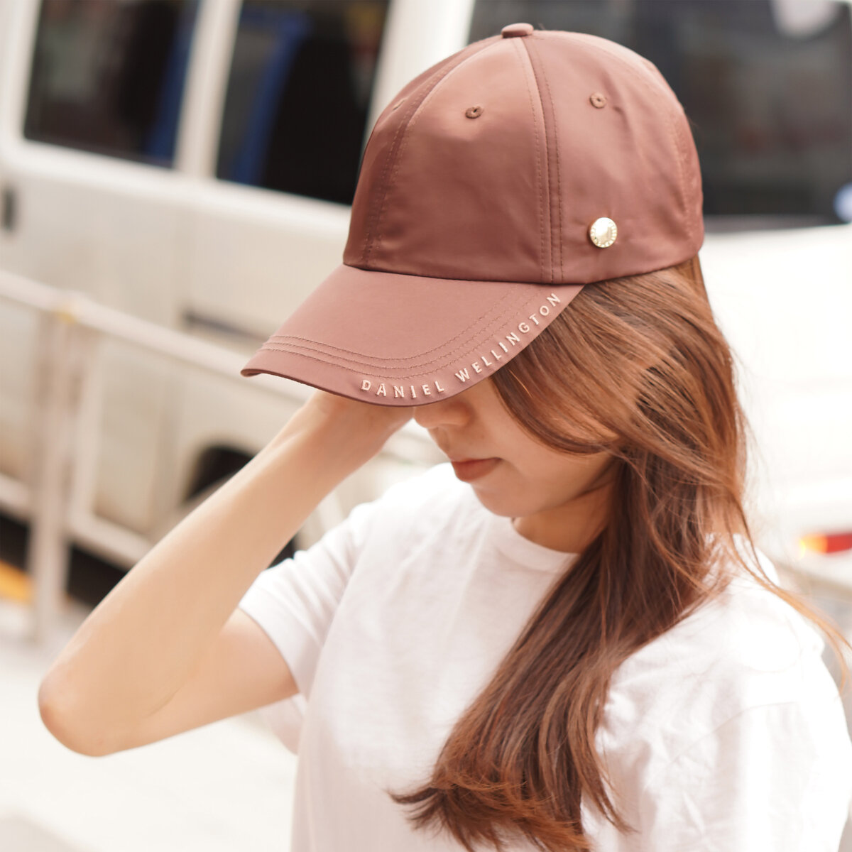 ダニエルウェリントン ナイロン キャップ ブラウン