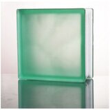 ガラスブロック 190 x 190 x 80 mm 6個セット カラーシリーズ ミスティクラウディターコイズ JGB80151