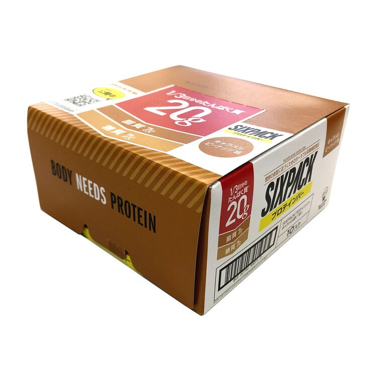 SIXPACKプロテインバー キャラメルピーナッツ味 10本入り SIXPACKプロテインバー キャラメルピーナッツ味 10本入り