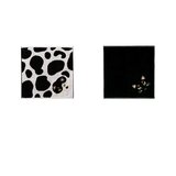 Uchinoko うちのニャンコ毛並ハンカチ 25cm x 25cm 4枚組 ぶち/黒猫